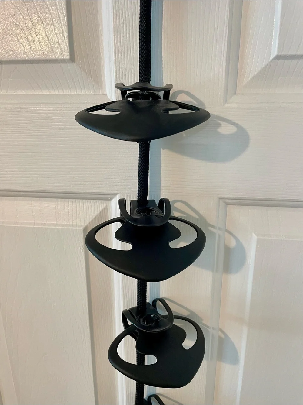 Over-the-Door Cap Rack System – 9 Adjustable Hat Clips – Black